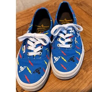 Vans x Vivienne Westwood Authentic Thunder Bolt Orbs Shoes Women Sz 6 EUC